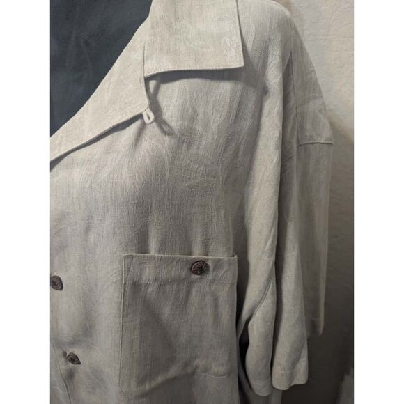 Island Shores Washable Silk Resort Shirt, Size XXL - Picture 2 of 6